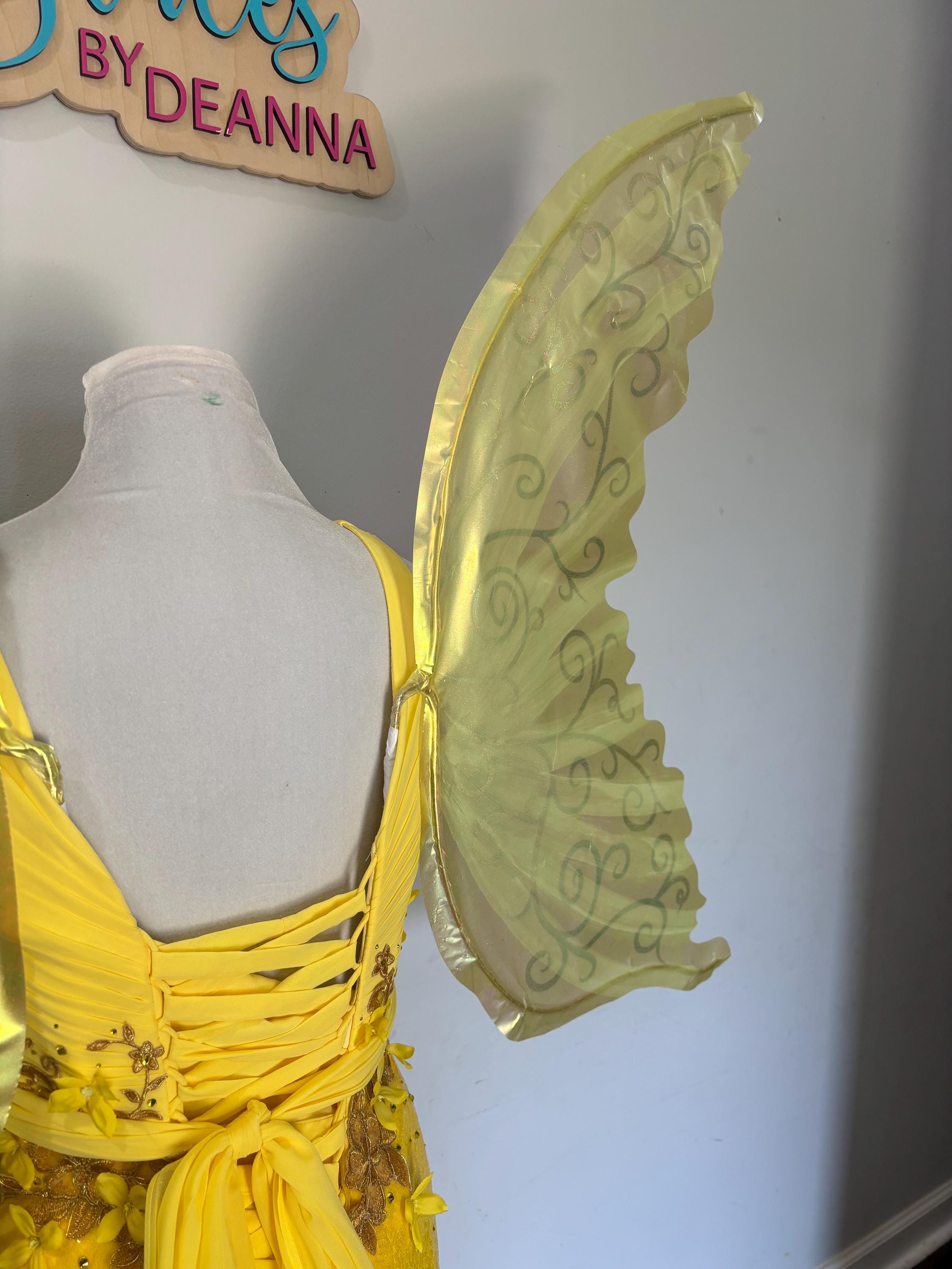 クイーンクラリオン風妖精の羽根 / ゴールド妖精の羽根 / 大人用大型