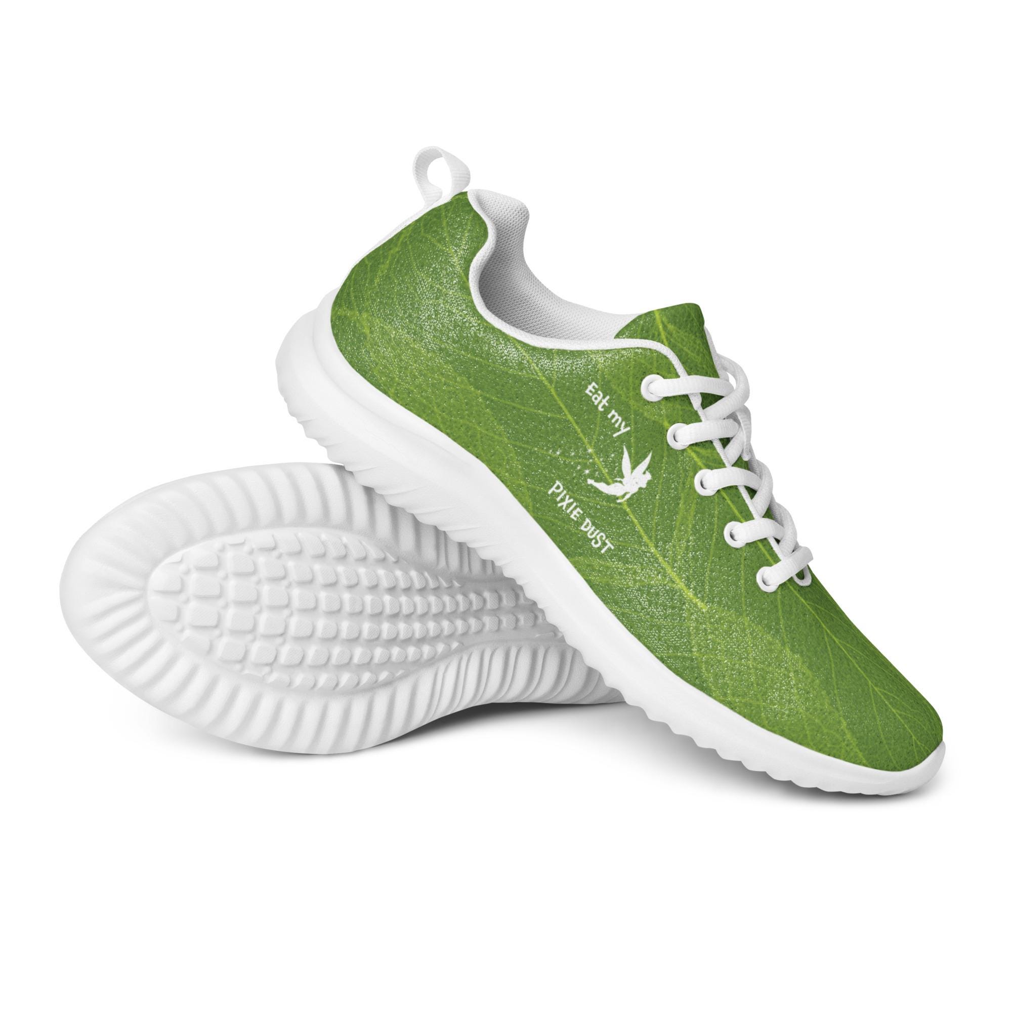 Women’s Eat My Pixie Dust Athletic Shoes / Tinker Bell Shoes / Tinkerbell Running Shoes / Disney Bound Tinker Bell Marathon Shoes