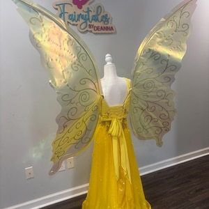 Queen Clarion Inspired Fairy Wings / Gold Fairy Wings / Large Fairy Wings Adult / Adult Fairy Wings / Fairy Queen Wings / Faerie Queen Wings image 4