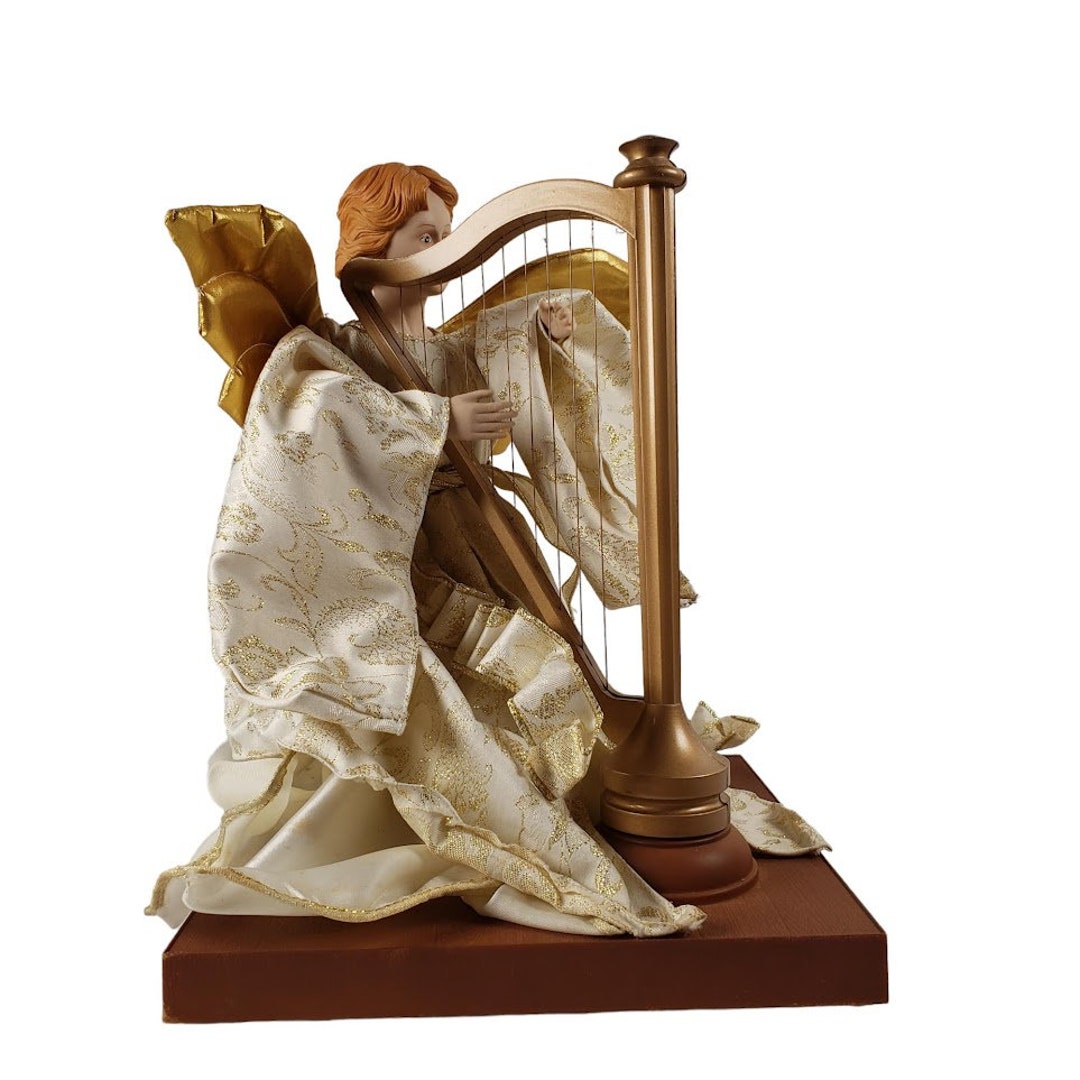 Gemmy Animated Christmas Angel at Her Harp North Pole Etsy