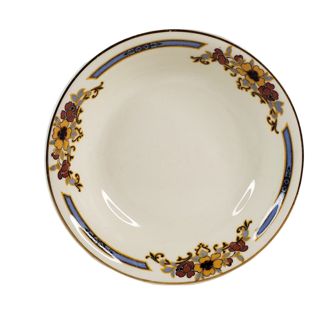 Vintage J & G Meakin Pottery Dinnerware Cereal Bowl Bedford Pattern Art