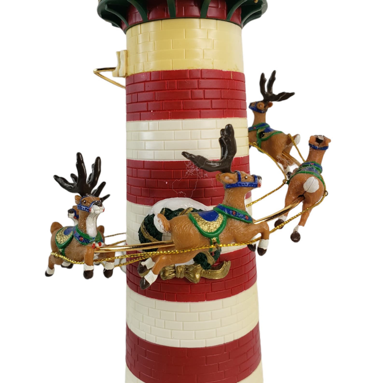 Vintage Mr Christmas Holiday Lighthouse Animated Tree Topper Etsy