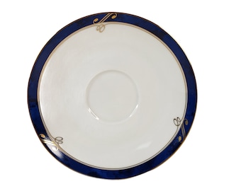Vintage Nikko Fine China Sapphire Patra Pattern Saucer Made in Japan