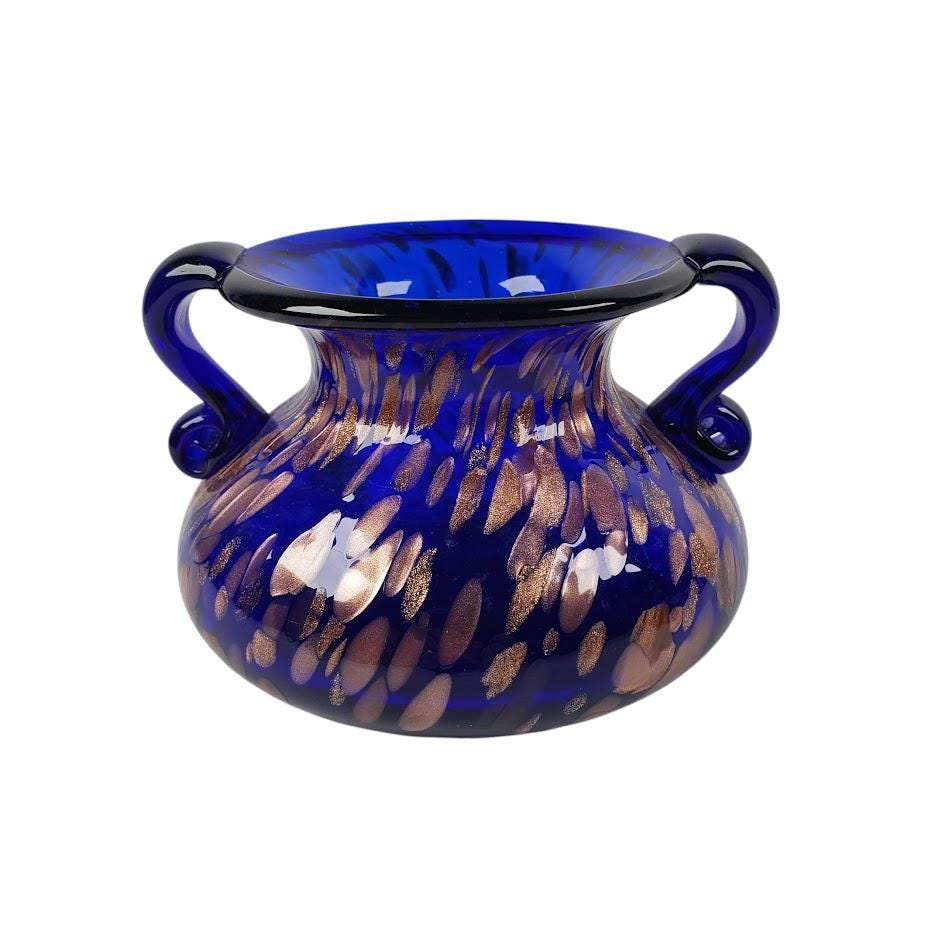ちさき　マリメッコ　urna glass vase ダークブルー ちさき マリメッコ urna glass vase ダークブルー Marimekko Large