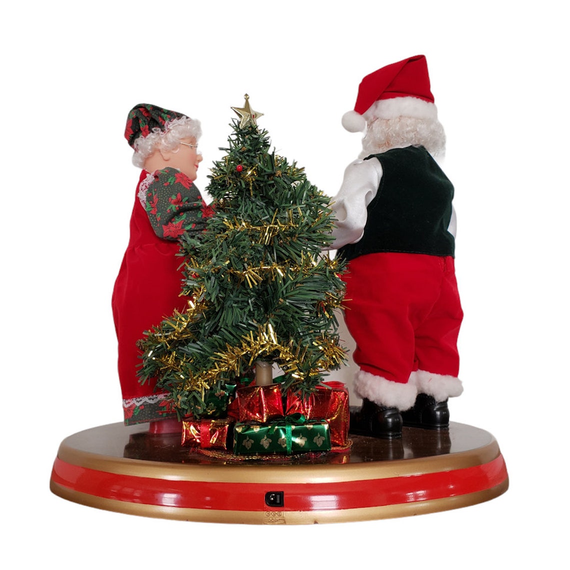 Vintage Gemmy Animated Christmas Figures Dancing Claus Couple Etsy