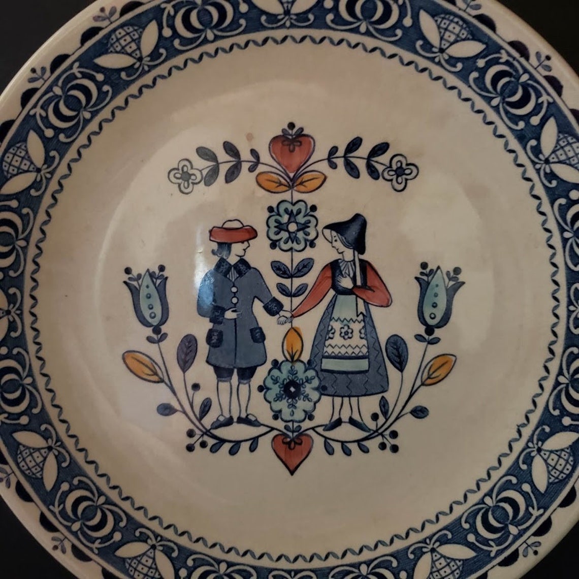 Vintage Johnson Brothers Hearts and Flowers Salad Plate Etsy