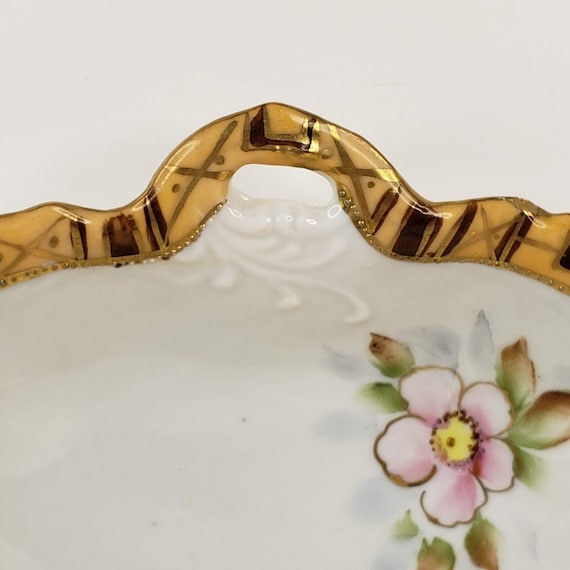 Antique Imperial Nippon Porcelain Bowl Hand Painted Gold Moriage