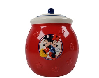 Tarro para galletas de Mickey Mouse, Disney, bueno para golosinas para mascotas, también de cerámica, 7 pulgadas de alto