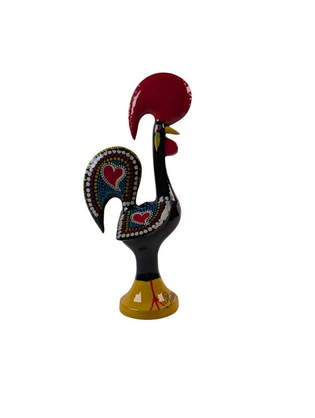 Vintage Galo De Barcelos Portugese Rooster Hand Painted Made in