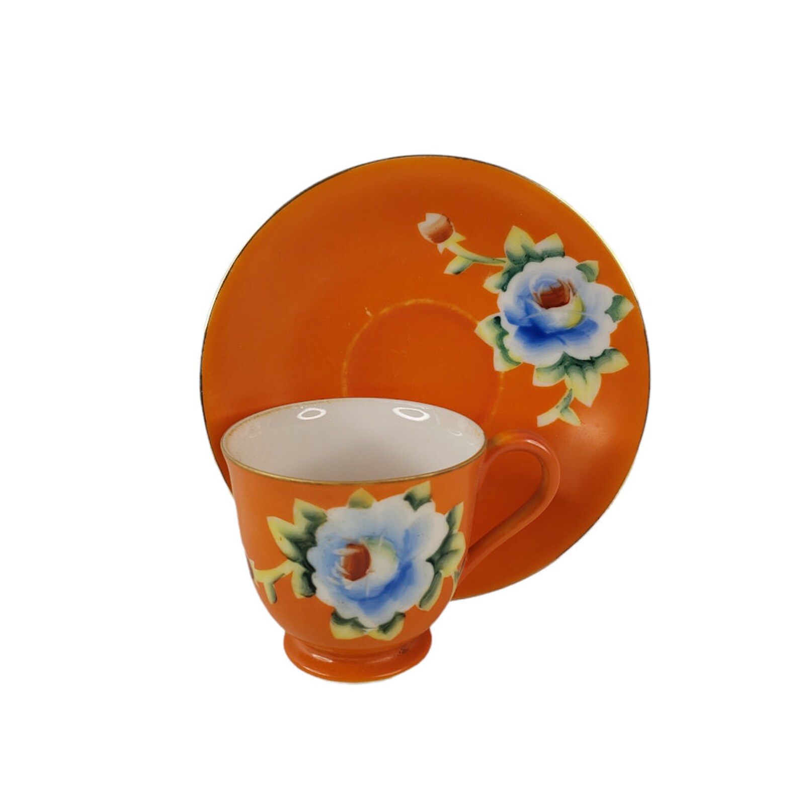 Vintage Porcelain Tea Cups and Saucers Made in Occupied Japan Etsy