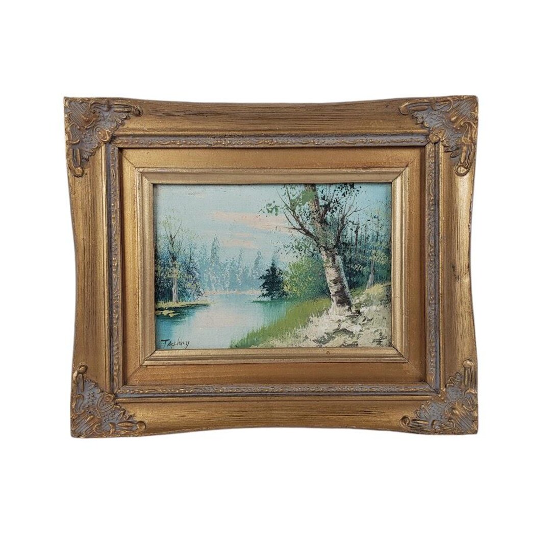 T Ashley Original Landscape Oil Painting on Hardboard