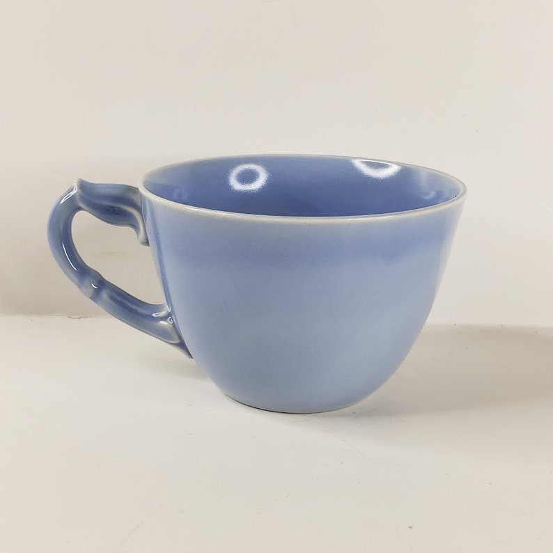 Small chip on cup edge Vernon Kilns Native California Pottery Cup and Saucer Blue