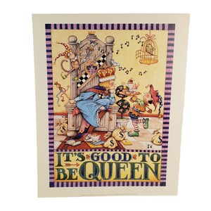 Mary Engelbreit Posters Good to Be Queen and If You Pray for - Etsy