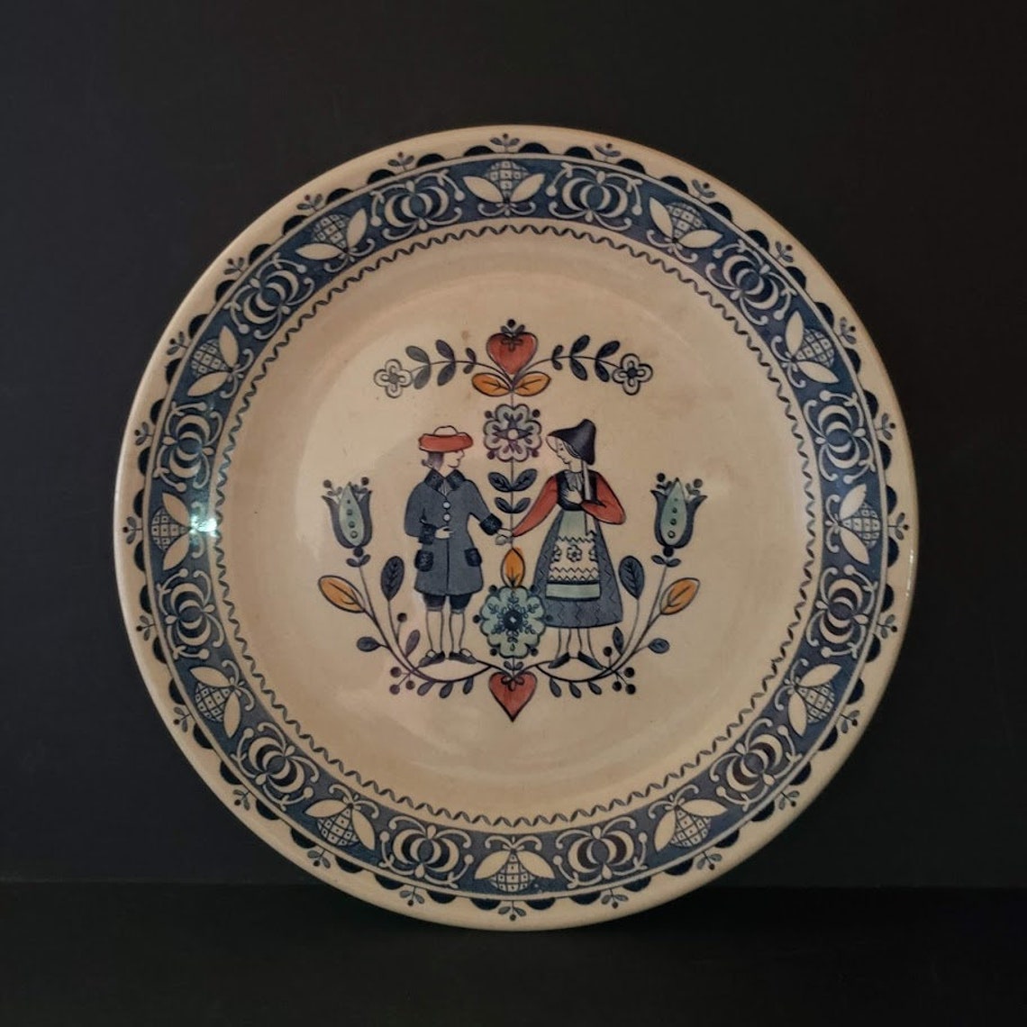Vintage Johnson Brothers Hearts and Flowers Salad Plate Etsy