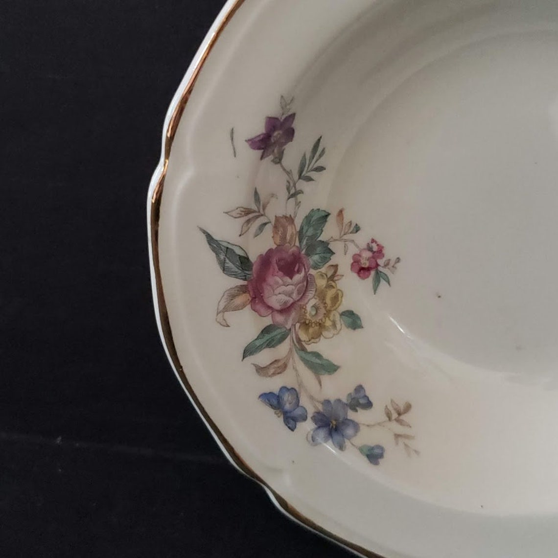 Vintage Edwin M Knowles China Co Semi Vitreous Fruit Bowl Etsy