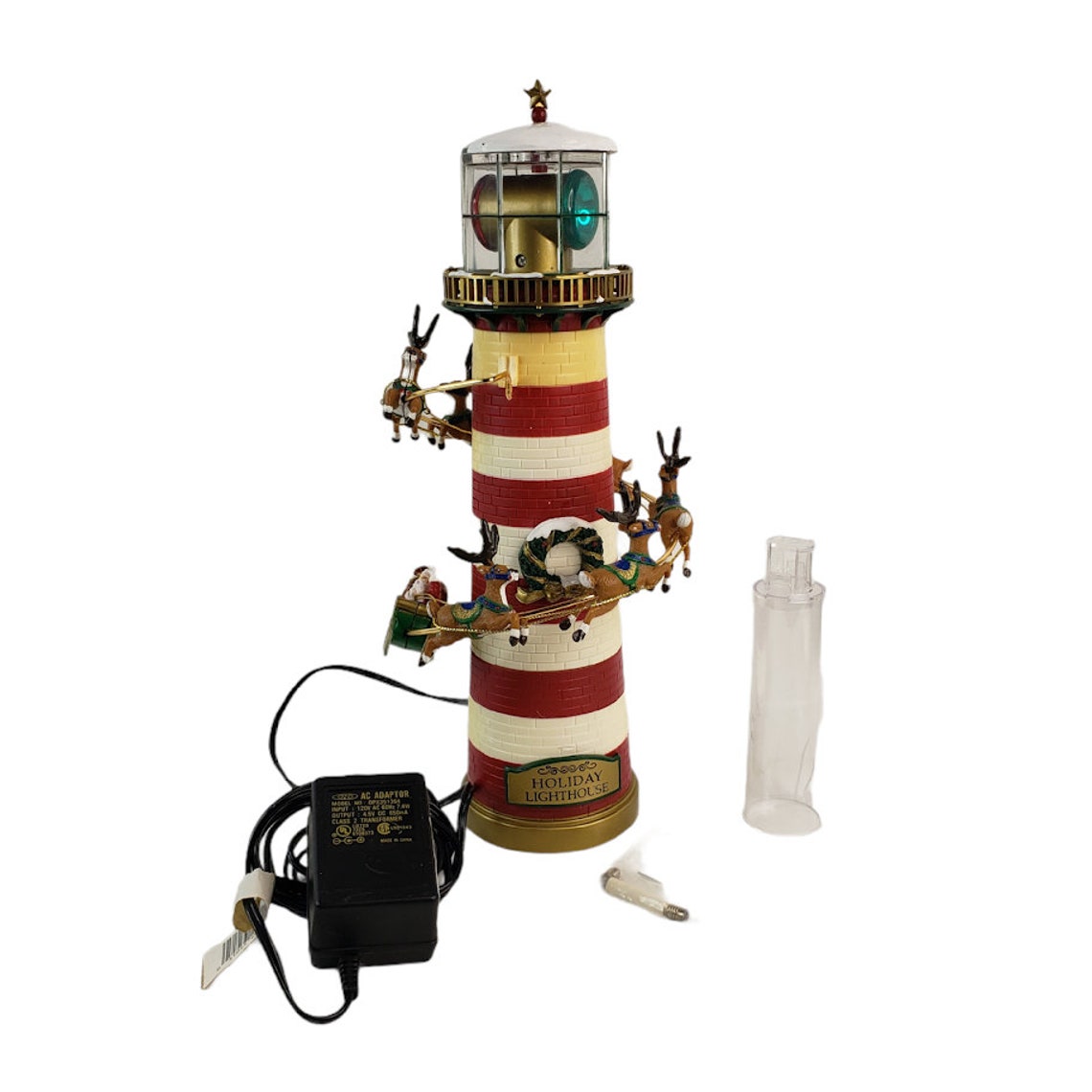 Vintage Mr Christmas Holiday Lighthouse Animated Tree Topper Etsy