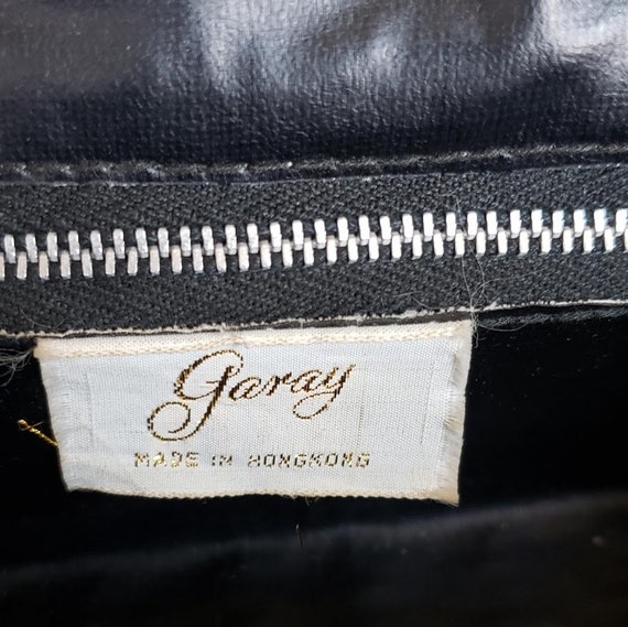 Vintage Garay Coated Wicker Purse Handbag Brass H… - image 5