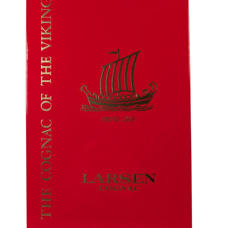 Larsen Viking Ship Invincible Cognac Liquor Bottle Collectible