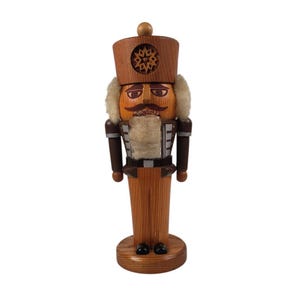 Vintage Erzgebirge Expertic Wood Nutcracker Soldier Made in German Democratic Republic