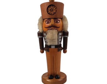 ヴィンテージ エルツ山地 くるみ割り人形 ブルー オレンジ ドイツ民主