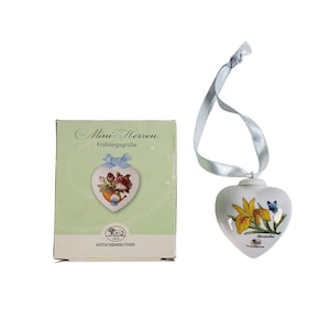 Hutschenreuther Mini Herzen Fruhlingsgrusse Porcelain Heart Ornament Ole Winther Designer Made in Germany
