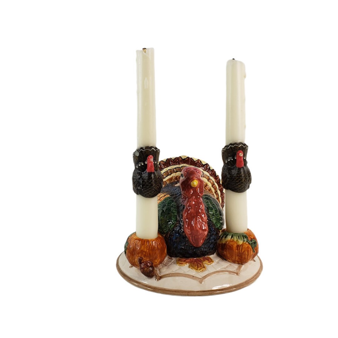 Vintage Fitz and Floyd Omnibus Harvest Time Candle Holder Etsy
