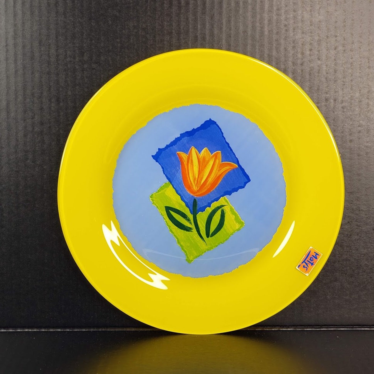 Vintage Arcoroc Matys Yellow Buffet Plate Tempered Glass 10 Etsy