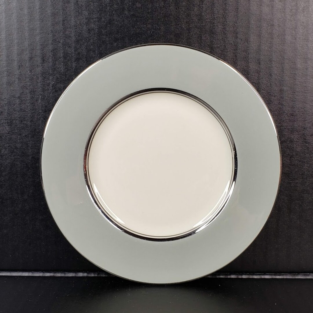Lyric Castleton China Company Bread and Butter Plate Gray With Platinum