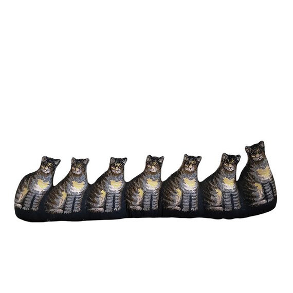 Vintage Lillian Vernon Cat Door Draft Stopper Gray Tabby Etsy