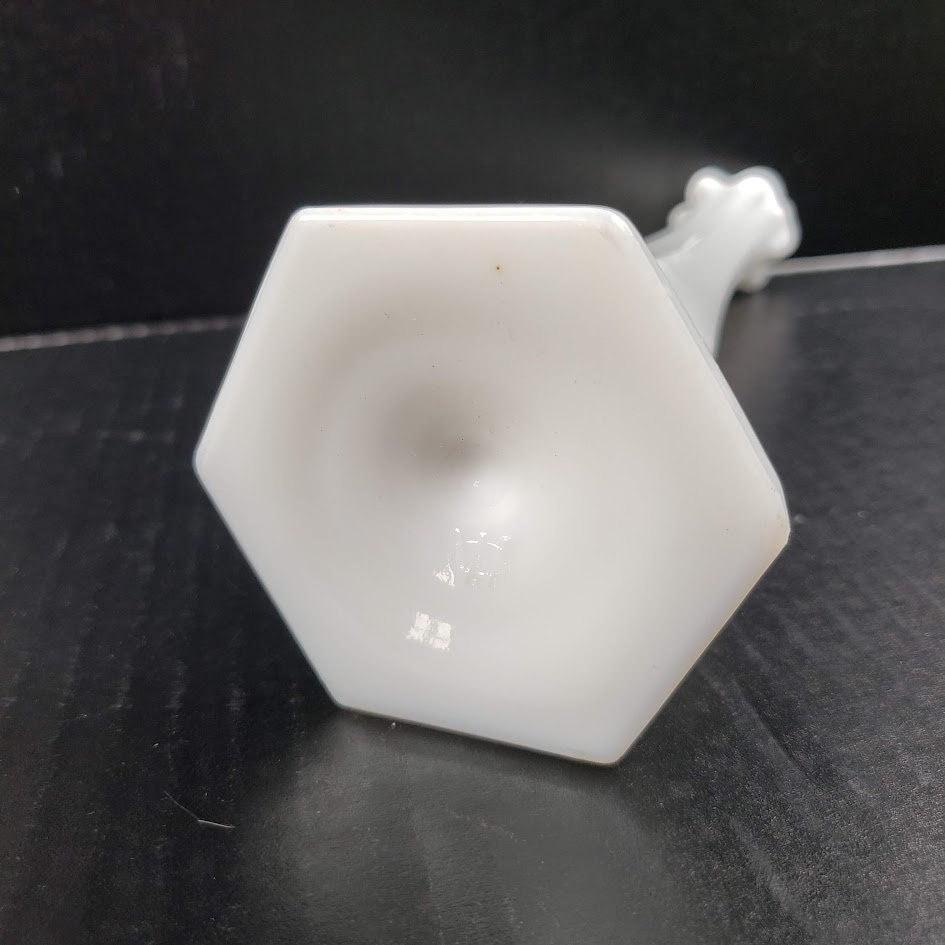 ヴィンテージ ウェストモアランド ミルクガラス スイング バッド 花瓶