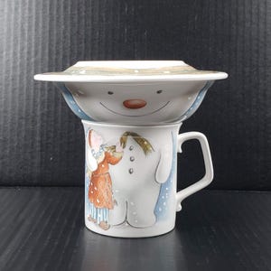 Royal Doulton Snowman Gift Collection 3 Piece Set Cup Saucer Bowl Bone China Made in England