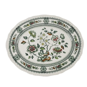 Wood & Sons Dorset Platter Green Burslem Made in England Large 12&quot; X 9 1/2&quot;