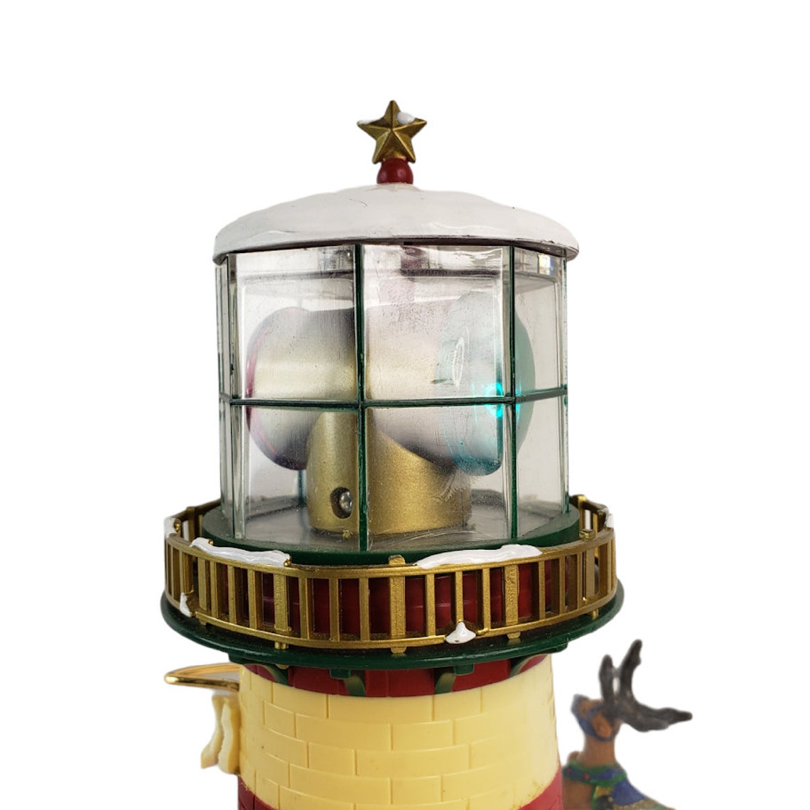 Vintage Mr Christmas Holiday Lighthouse Animated Tree Topper Etsy