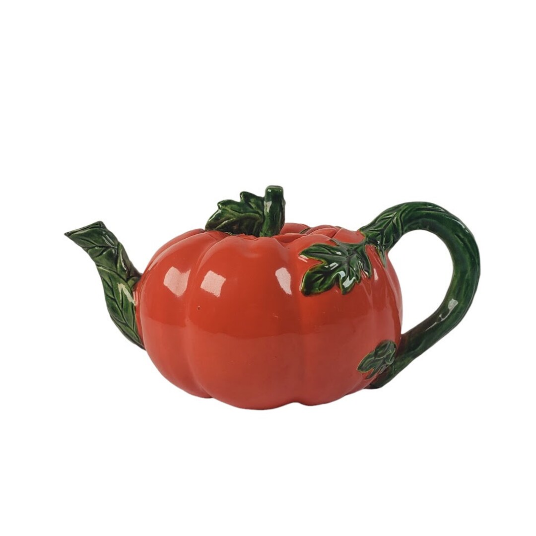 Tomato Figural Teapot Vintage Hamilton Ware Made in Japan Glazed