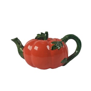 Tomato Figural Teapot Vintage Hamilton Ware Made in Japan Glazed Pottery Vintage c1950s