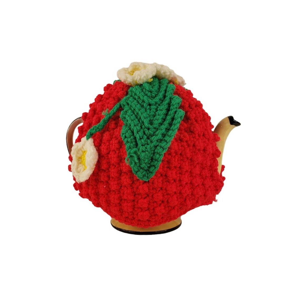 Vintage Crochet Tea Cozy Kitchen Kitsch Teapot Cover Daisy Etsy