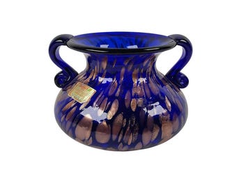 Joska Designs Silberberg Kristal Mundgeblasen Bavaria Cobalt