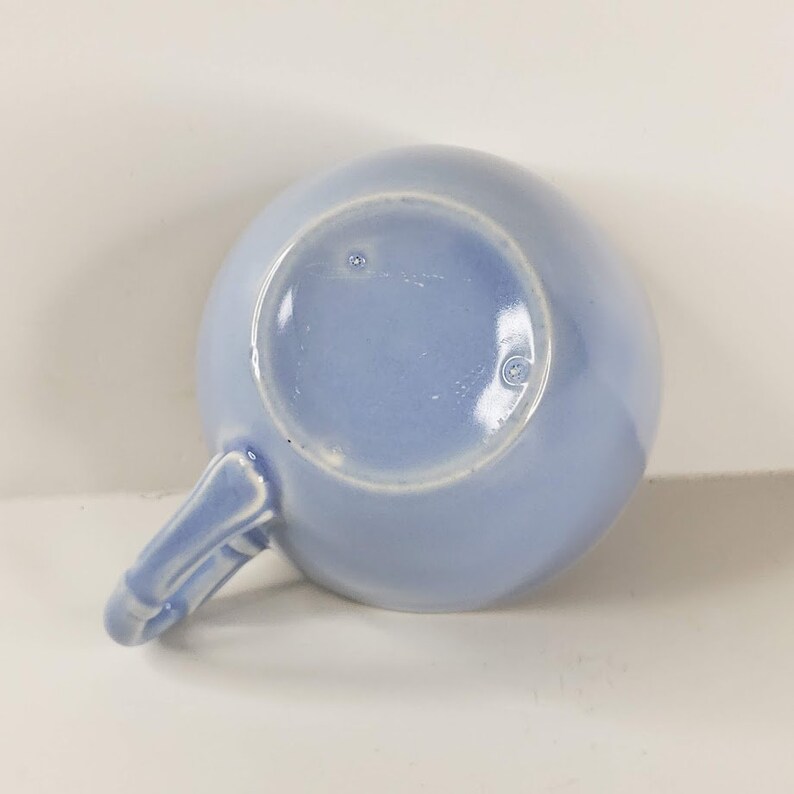 Small chip on cup edge Vernon Kilns Native California Pottery Cup and Saucer Blue