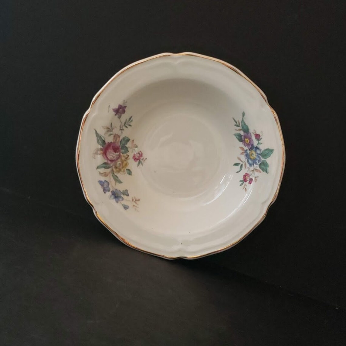 Vintage Edwin M Knowles China Co Semi Vitreous Fruit Bowl Etsy
