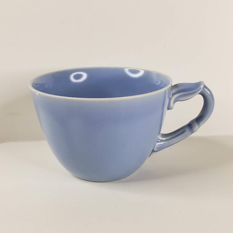 Small chip on cup edge Vernon Kilns Native California Pottery Cup and Saucer Blue