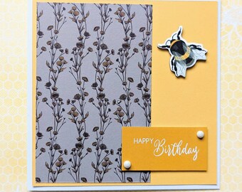 Someone Special Greetings Card, Birthday Card, Friendship Card, Flower Card, Bee Card, Blank Card, Bee Birthday Card, Positivity Card