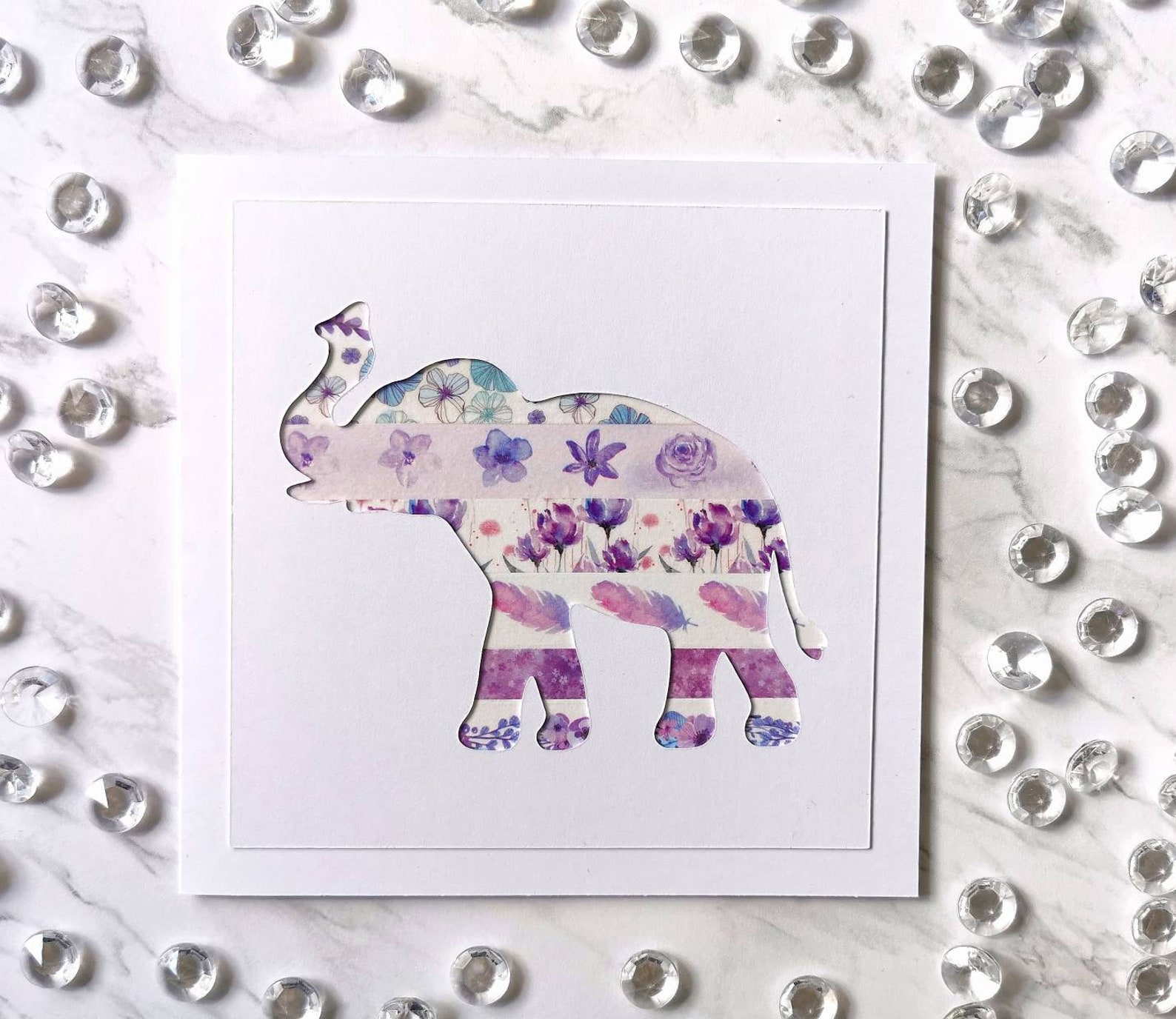 Elephant Greetings Card Greetings Card Blank Card Animal | Etsy
