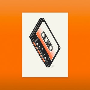 Cassette Customisable Risograph Print