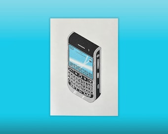 ブラックベリー・カーブ8900 - A5リソグラフプリント