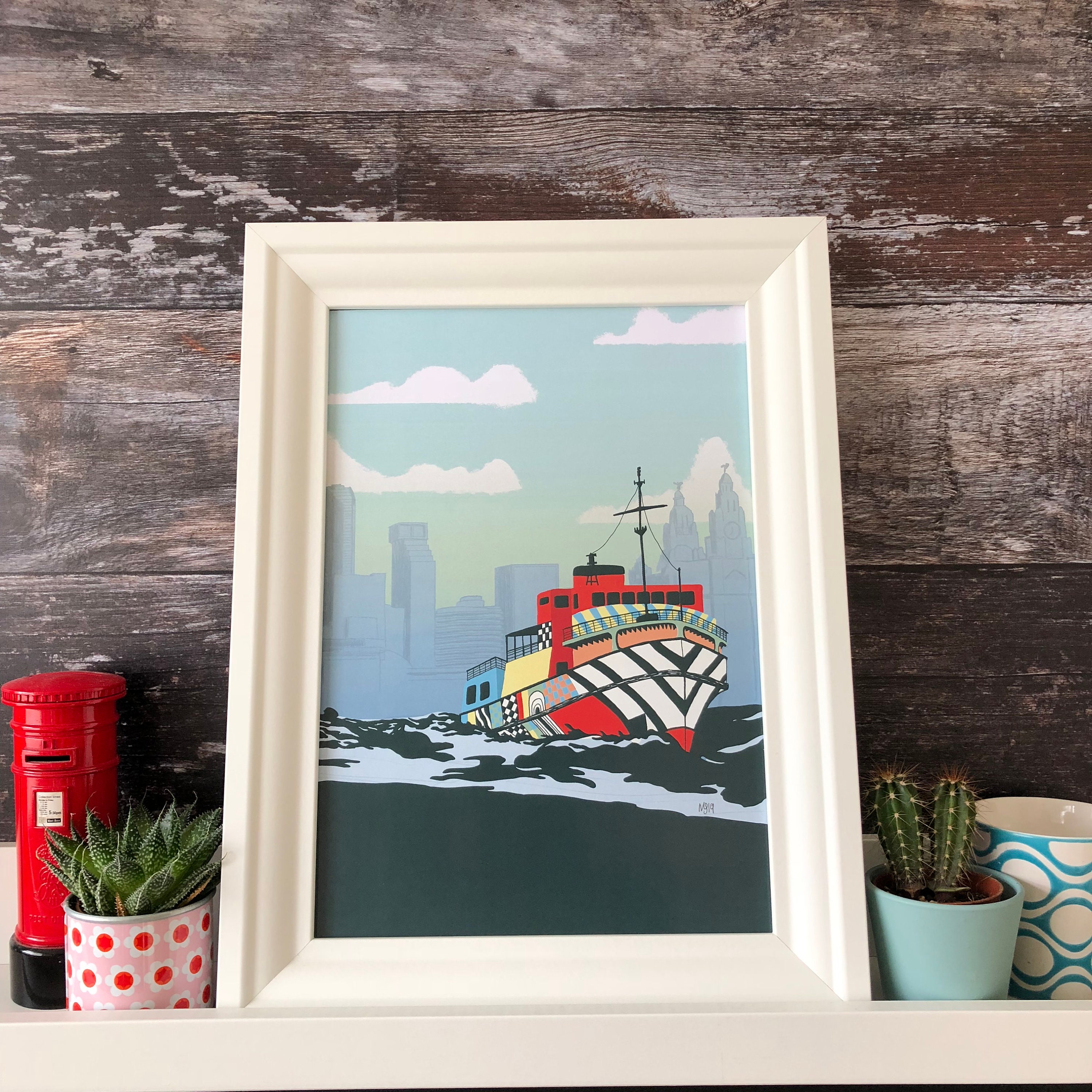 Liverpool Peter Blake Dazzle Ship Mersey Ferry A4 Giclee Print Etsy