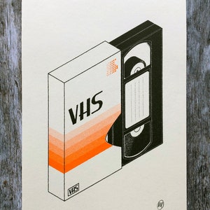 VHS Customisable Risograph Print