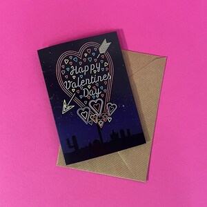 Happy Valentines Day neon sign card