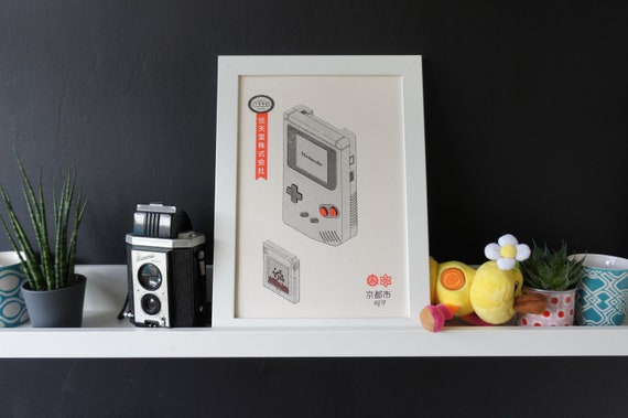 Nintendo Gameboy Risograph Print
