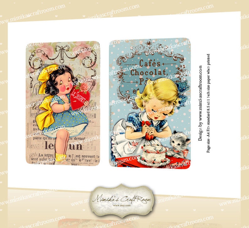 Instant Download Digital Printable Collage Sheet Retro Vintage - Etsy