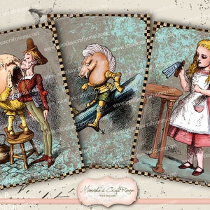 Scrapbooking digitale ALICE alice in Wonderland 4 x 6 pollici scrapbook stampabile carta carte